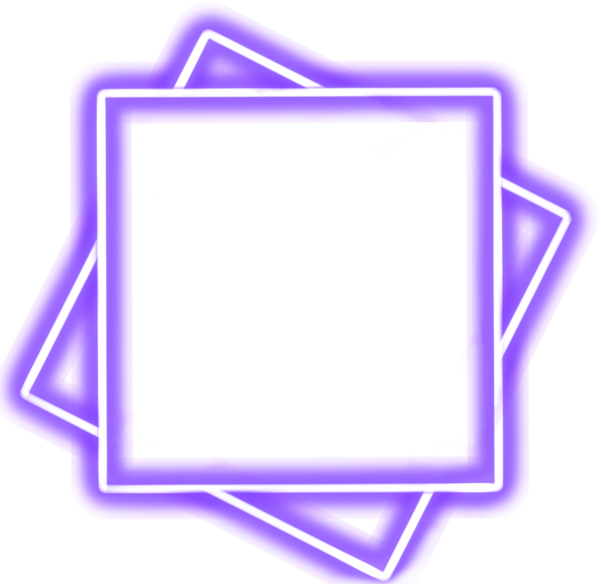 Purple neon square frame